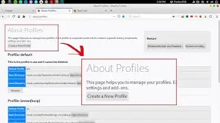 How to create Firefox profile