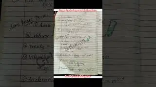 Some Basic Concept Of Chemistry Notes #chemclue #notes #shorts