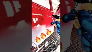 RADIANT RED HITS DIFFERENT! #satisfying #asmr #car #truck #painting #fyp