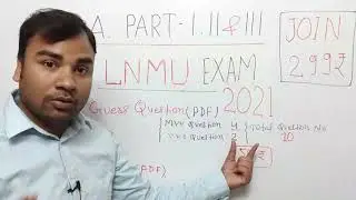LNMU B.A. PART 1 , 2 & 3  EXAM 2021 || CRASH COURSE || B.A. EXAM 2021