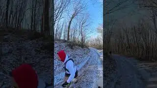 Snow frosted road at the top! #run #snow #cold #mountains #hike #top #tn ##running #nature #hiking