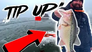 Pennsylvania Ice Fishing for the Biggest Bass in the Lake!