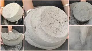 Melting like an ice cream🍨 Softest resused pure cement dry+water💦 crumbling/dipping/mixing #asasmr