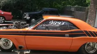 Dodge Challenger, Drag Racing, Drag car, Engine running