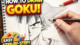 Goku easy anime drawing |step by step goku drawing | easy anime sketch goku