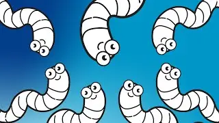 123 Kids Sensory - Partytime with The Worms - Infant Sensory Tracking Video!