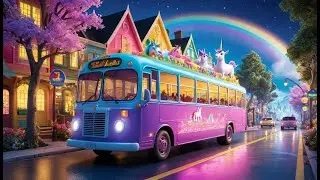 The Unicorns on the Bus | Magical Unicorn Song for Kids | Fun Nursery Rhyme for Toddlers