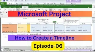 How to Create a Timeline in Microsoft Project in Bangla for Beginners to Advanced - Episode-06