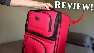 U.S. Traveler Rio Rugged Fabric Expandable Carry-on Luggage Set, 2 Wheel