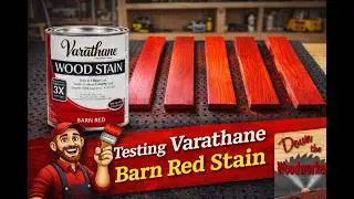 Testing Varathane Barn Red Stain on different Wood Species