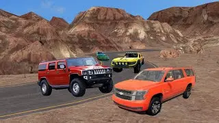 Cars Vs Cliff Roads Beamng Drive Challenge Ends In Total Destruction