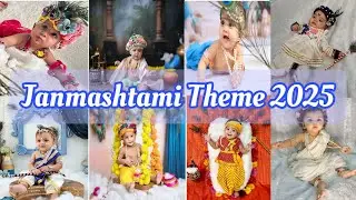 Krishna theme baby photoshoot ideas 2025। Janmashtami special baby photoshoot। Diy baby photoshoot 