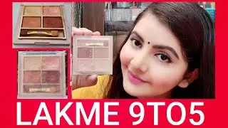 Lakme 9 To 5 Eye Quartet Eyeshadow Desert Rose demo | RARA | lakme eyeshadow palette |