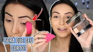 FIZ UMA MAKE SÓ USANDO ESPONJAS!