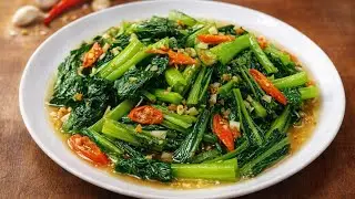 TUMIS SAWI HIJAU/CAISIM BAWANG PUTIH.PRAKTIS DAN PASTI ENAK.