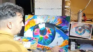 Draw an abstract eye, Zeichne ein abstraktes Auge, Рисую глаз в стиле абстракт #abstract #art