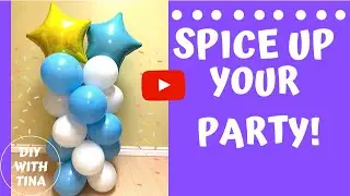 DIY SPIRAL BALLOON TOWER/COLUMN WITHOUT STAND (NO HELIUM) | Spiral balloon tower/column 2 colors.