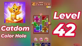 Catdom Color Hole Level 42 Walkthrough 🐱🟣 | Relaxing Color Puzzle Game | Go Answer