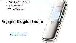 MOVESPEED Fingerprint Encryption Pendrive