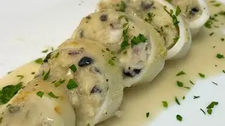 Calamari ripieni al forno con ripieno spettacolare marino