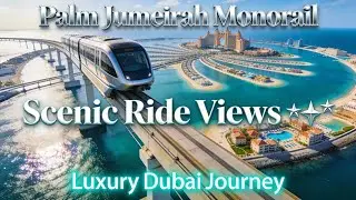 Palm Jumeirah Monorail 🚝🌴 | Dubai’s Most Scenic Ride #palmjumeirah #palmjumeirahmonorail #jumeirah 