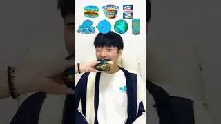 Random Blue food MUKBANG🌏 #shorts
