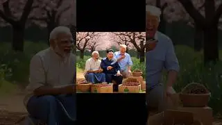 World Leaders in the Cherry Garden: Trump, Kim & Modi Share a Sweet Moment
