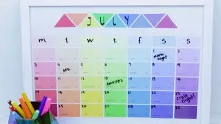 DIY Rainbow Dry-Erase Calendar | HG Craft | HelloGiggles