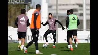 Real Madrid Training 25 Jan: Recovery & Speed, mobility and possession drills | Trent, Rodrygo BACK