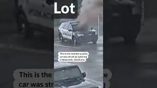 Police car hit by lightning in Oklahoma
