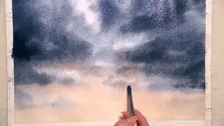 Miami sky watercolor, 1st day.