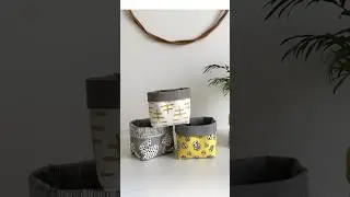 Reversible Fabric Basket, an adorable beginner friendly sewing project.