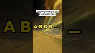 Complete the sequence with english alphabet #shorts #ytshorts #trending