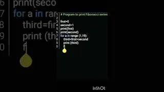 Program to print Fibonacci series 