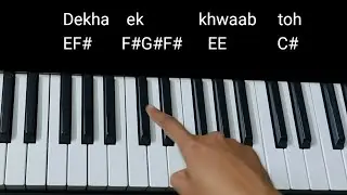 Dekha Ek Khwaab Tutorial(Chords+Melody) | Silsile | Keyboard