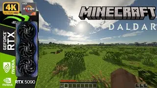 Minecraft: Kingdom of Daldar ModPack - RTX 5090 + 9800X3D (4K Benchmark, Fancy/Shaders, 32 Chunks)