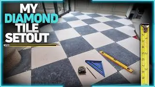 Floor Tile Set Out For Diamond Tile Pattern