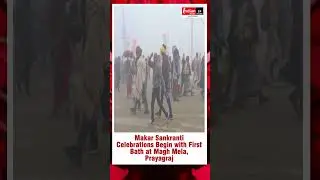 Makar Sankranti Celebrations Begin with First Bath at Magh Mela, Prayagraj. #reels #shorts #news