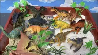 Dinosaurs Stegosaurus, T-rex, Velociraptor, Triceratops #dinosaur #dinosaurtoy #unboxing