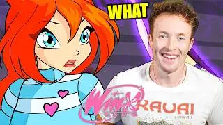 Взрослый мужчина смотрит больше WINX CLUB