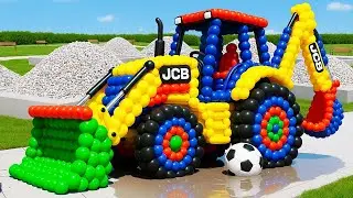 The mascot vibrato assistant JCB placed on the football field is popular, co produced, and creative