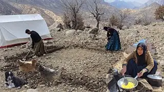 Nomadic life: a shelter of stone and nature, building a shelter in the style of nomads_sarbad