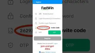 fastwin invite code