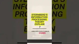 Sternberg information processing Theory #ignou #psychology #mapc #psychologist