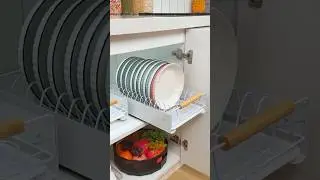 Dish Drying Rack with Drainboard Slideable Dish Rack Organizer for Kitchen#dryingrack#kitchentrolley
