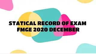 STATICAL RECORD || FMGE DECEMBER 2020|| Results out