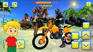 Motorbike Beach Fighting 3d - Android Gameplay #3