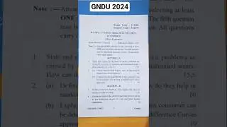 GNDU BA/Bsc 1st sem Economics question paper 2024#gndupaper #exam #gnduuniversity