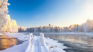 Winter Ambient Music, Relaxing Piano Music for Cold Snowy Winter, Background Music