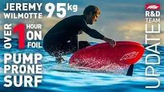 Jeremy Wilmotte - 95kg rider, over one hour foiling continuously in surf